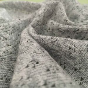 grey perforated jacquard fabric