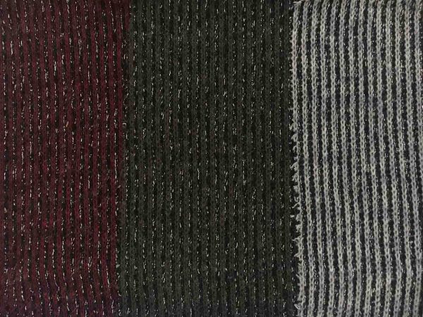 Black-striped lurex fabric with different color options