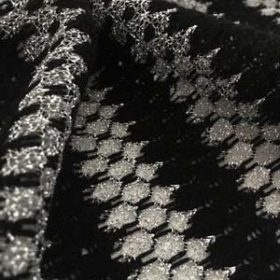 Black and silvery knitted faric in Kamer Fabric