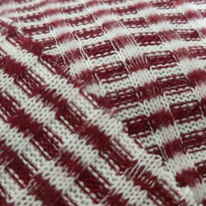 Red tartan knitted fabric in Kamer Fabric