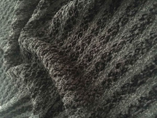 Fleece shaped jacquard fancy knitting fabric