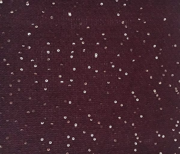 Red claret sequin knitted fabric in Kamer Fabric