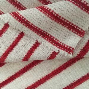 Basic white knitted fabric with different stripe color types