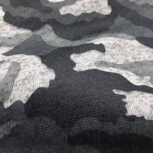 Camouflage pattern printed two-ply fleece knitted fabric in Kamer Fabric