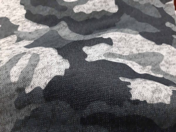 Camouflage pattern printed two-ply fleece knitted fabric in Kamer Fabric