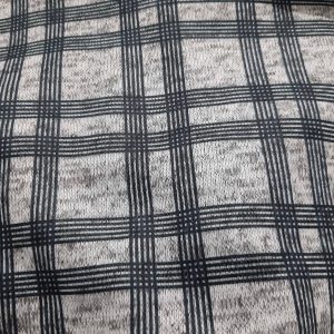 Plaid printed two fleece knitted fabric in Kamer Fabric