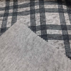 Stripped two ply fleece knitted fabric in Kamer Fabric
