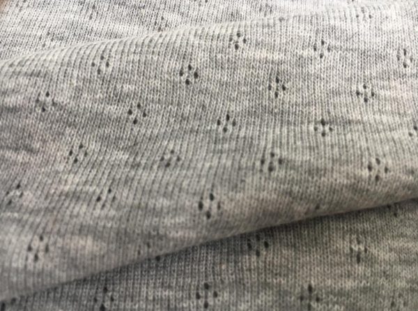 Cotton Grey Ribana Knitted Fabric in Kamer Fabric