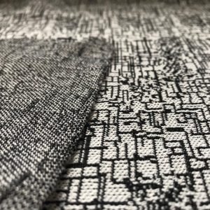 Black and Grey fancy knitting fabric in Kamer Fabric