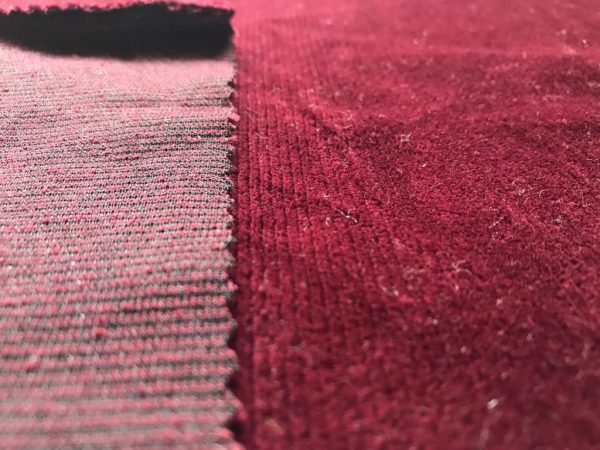 Claret red combed cotton fabric