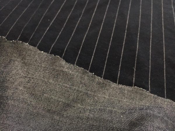 Navy Blue Jacquard Interlock Knitted Fabric