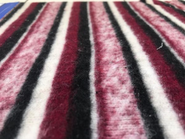 Red Stripe Raised Thick Knitted Fabric in Kamer Fabric