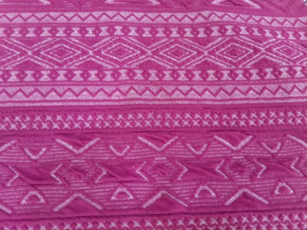 Purple jacquard interlock fabric