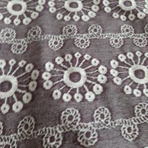 Purple floral pattern single jersey knitting fabric in Kamer Fabric