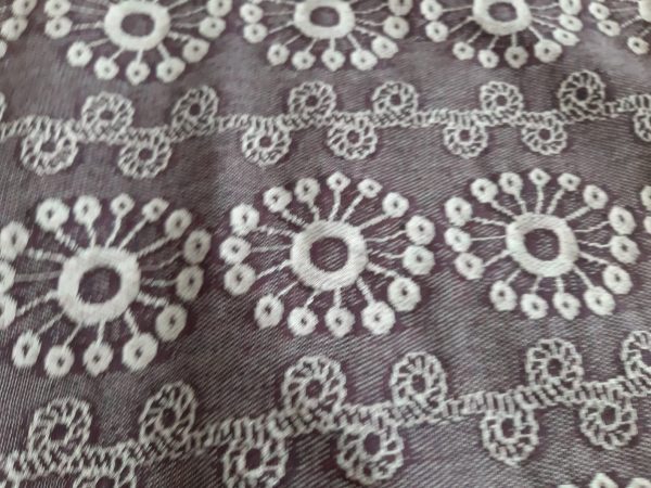 Purple floral pattern single jersey knitting fabric in Kamer Fabric