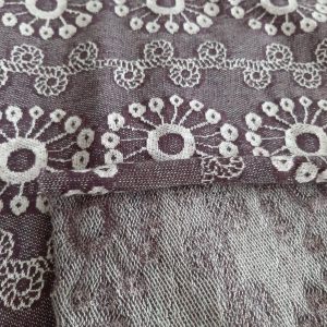 Purple floral pattern single jersey knitting fabric in Kamer Fabric