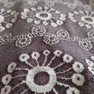 Purple floral pattern single jersey knitting fabric in Kamer Fabric