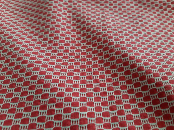 white and red single jersey fabric in Kamer Fabric