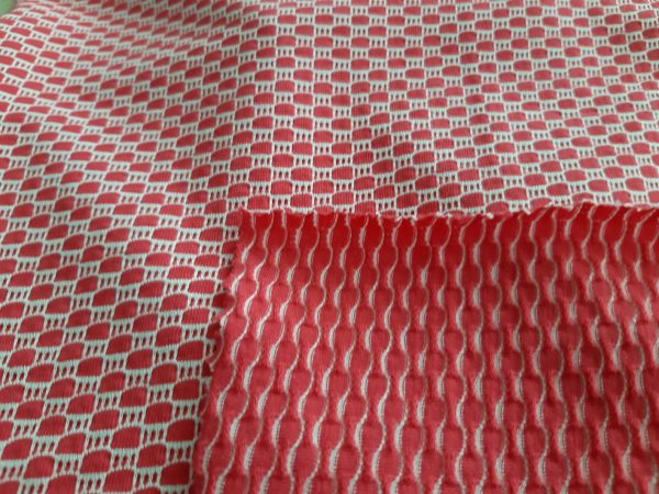 white and red single jersey fabric in Kamer Fabric