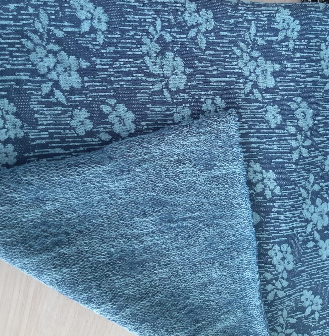 100 Cotton Blue Jacquard Fabric | Kamer Fabric Exclusive Products