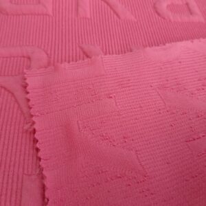 Pink fiber jacquard knitting fabric in Kamer Fabric