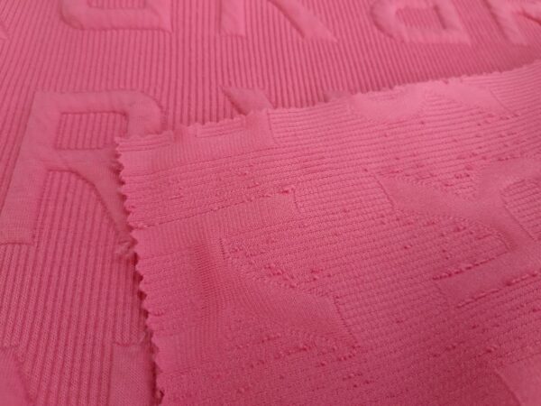 Pink fiber jacquard knitting fabric in Kamer Fabric