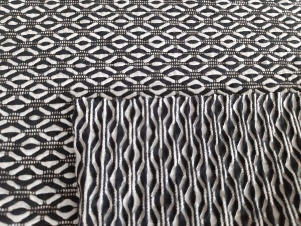 Balck and White jacquar fabric in Kamer Fabric